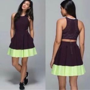 Lululemon black cherry lime away dress- RARE!